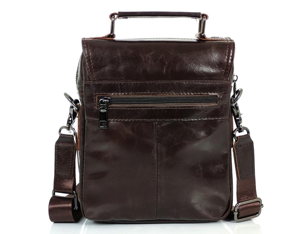 Мессенджер коричневый средний Tiding Bag S-M-7476C - Фото № 6