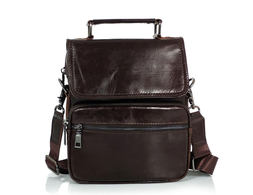 Мессенджер коричневый средний Tiding Bag S-M-7476C - Фото № 7