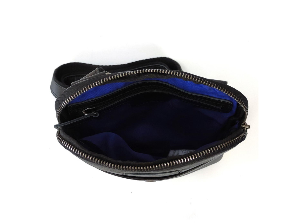 Мужской маленький черный мессенджер Tiding Bag S-N2-007A. - Фото № 2