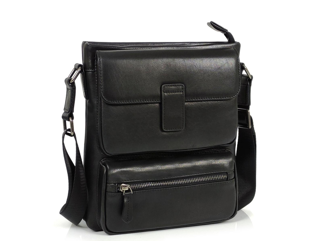 Мессенджер классический черный Tiding Bag S-SM8-20210A - Фото № 1 Мессенджер классический черный Tiding Bag S-SM8-20210A - Фото № 1