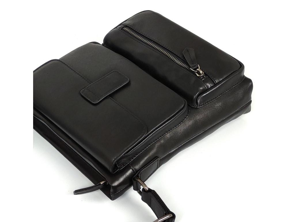 Мессенджер классический черный Tiding Bag S-SM8-20210A - Фото № 3