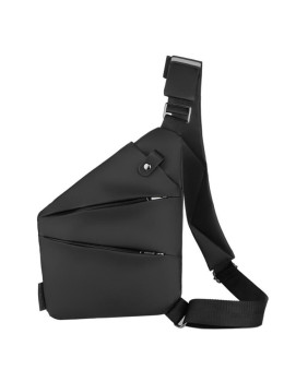 Чоловічий слінг тканина через плече чорний Tiding Bag S1-001A