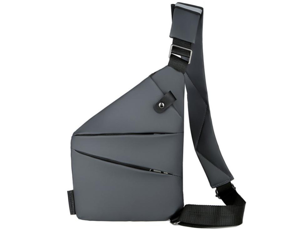 Чоловічий слінг тканина через плече сірий Tiding Bag S1-001G - Фотографія № 1 Чоловічий слінг тканина через плече сірий Tiding Bag S1-001G - Фотографія № 1