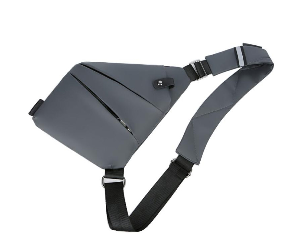Чоловічий слінг тканина через плече сірий Tiding Bag S1-001G - Фотографія № 2