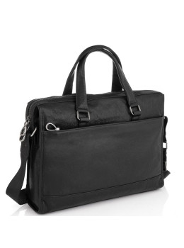 Шкіряна сумка для ноутбука чорна Tiding Bag SM13-8874A