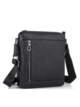 Мужская кожаная сумка через плечо черная Tiding Bag SM8-005A