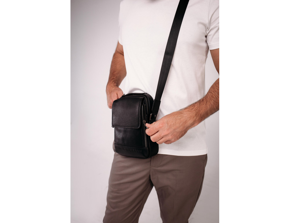 Сумка мужская кожаная через плечо Tiding Bag SM8-006A - Фото № 7