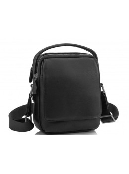 Мужская кожаная сумка на плечо черная Tiding Bag SM8-009A