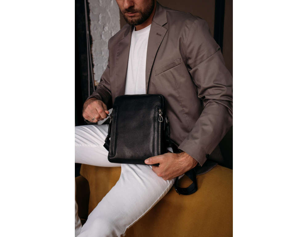 Мужская кожаная сумка через плечо Tiding Bag SM8-1007A - Фото № 5