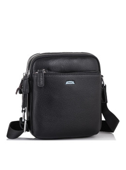 Чоловіча шкіряна сумка через плече чорна Tiding Bag SM8-138-1A