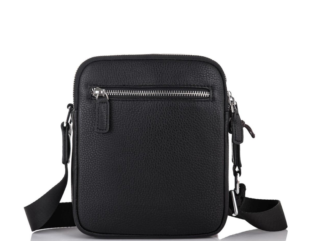 Чоловіча шкіряна сумка через плече чорна Tiding Bag SM8-138-1A - Фотографія № 3