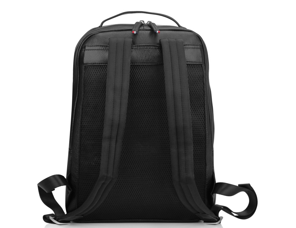 Мужской кожаный черный рюкзак для ноутбука Tiding Bag SM8-183A - Фото № 5