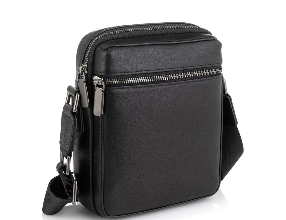 Мужская сумка через плечо черная Tiding Bag SM8-2156A - Фото № 1 Мужская сумка через плечо черная Tiding Bag SM8-2156A - Фото № 1