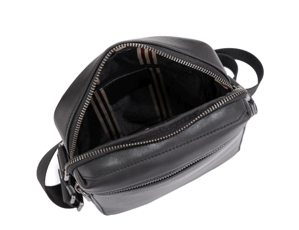 Мужская сумка через плечо черная Tiding Bag SM8-2156A - Фото № 4