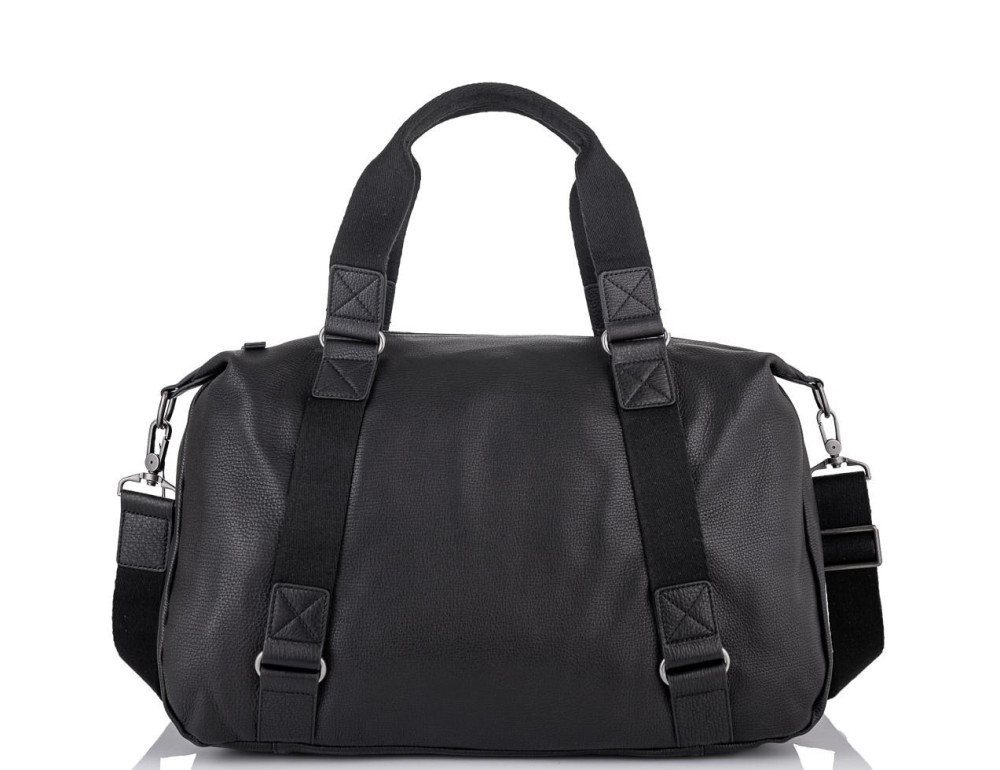 Мужская дорожная кожаная черная сумка для командировок Tiding Bag SM8-8149A - Фото № 4
