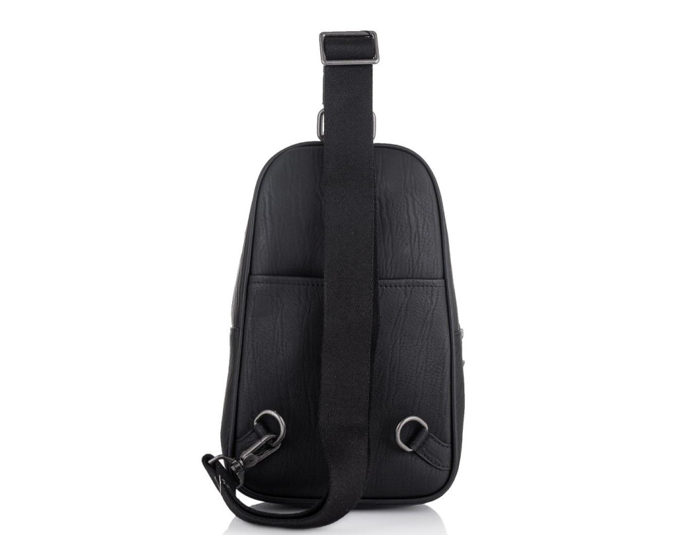 Чоловіча шкіряна сумка-слінг чорна Tiding Bag SM8-825A - Фотографія № 3