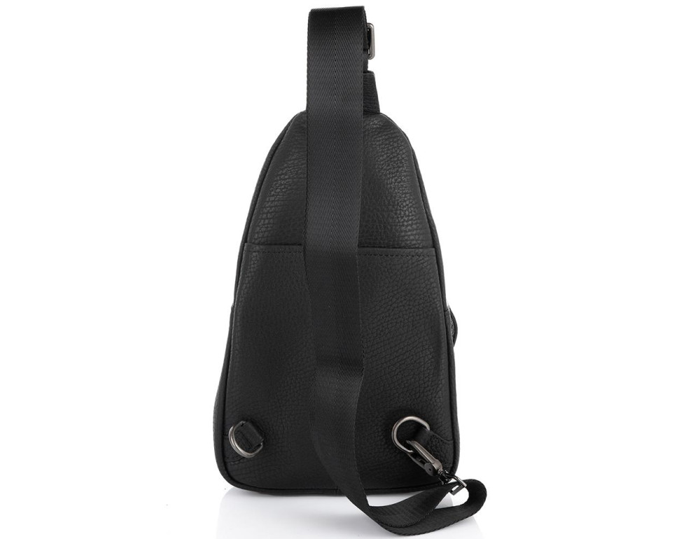 Чоловіча шкіряна сумка-слінг чорна Tiding Bag SM8-853A - Фотографія № 5