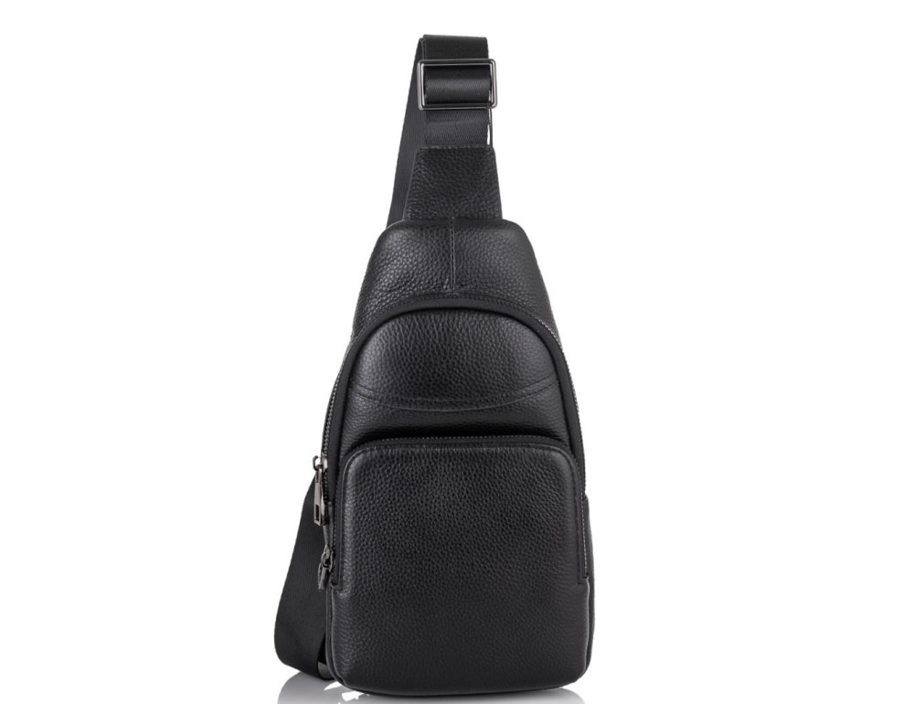 Чоловічий слінг-рюкзак на одну шлейку з натуральної шкіри Tiding Bag SM8-868A - Фотографія № 4