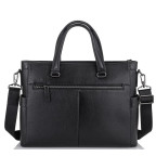 Классическая мужская черная кожаная сумка Tiding Bag SM8-8990-1A - Фото № 103