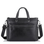 Классическая мужская черная кожаная сумка Tiding Bag SM8-8990-1A - Фото № 104