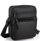 Чоловіча шкіряна сумка через плече чорна Tiding Bag SM8-909A - Фотографія № 100