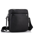 Чоловіча шкіряна сумка через плече чорна Tiding Bag SM8-919A - Фотографія № 100