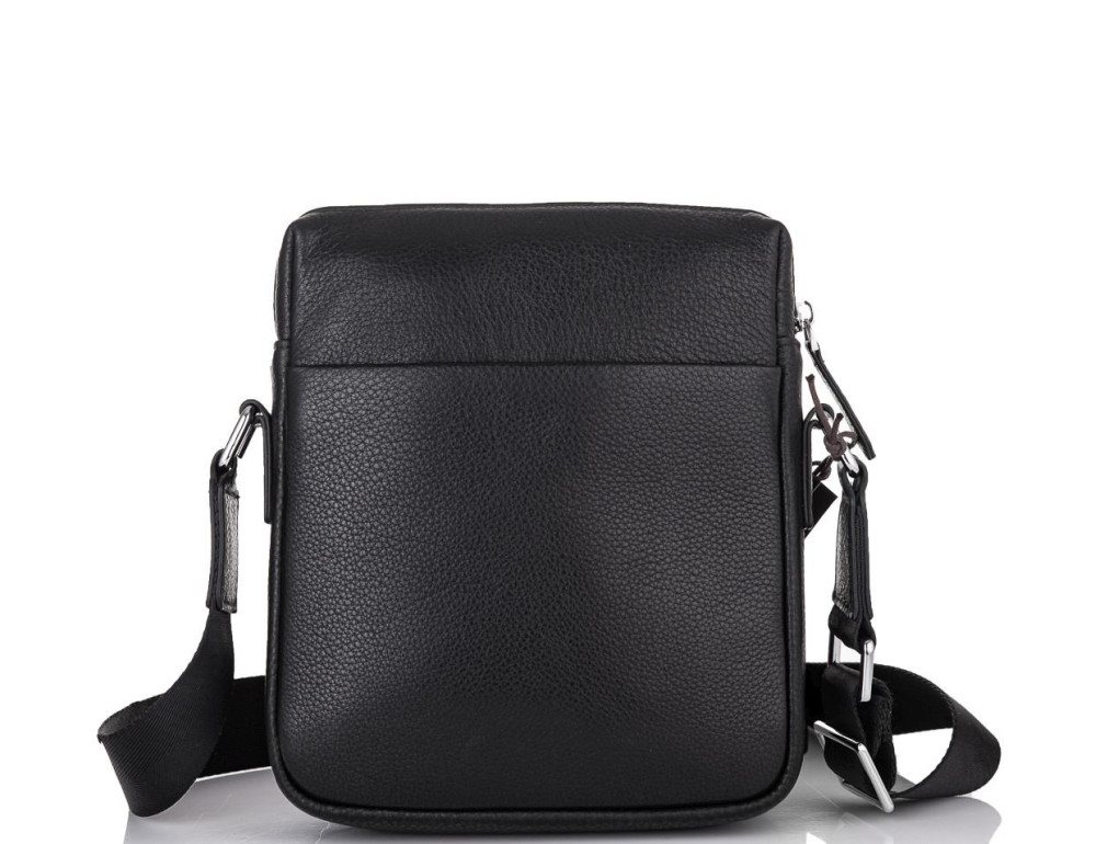 Чоловіча шкіряна сумка через плече чорна Tiding Bag SM8-919A - Фотографія № 3