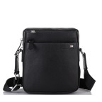 Чоловіча шкіряна сумка через плече чорна Tiding Bag SM8-919A - Фотографія № 103
