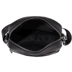 Мужская кожаная сумка через плечо черная Tiding Bag SM8-9686-4A - Фото № 101