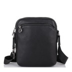 Мужская кожаная сумка через плечо черная Tiding Bag SM8-9686-4A - Фото № 103