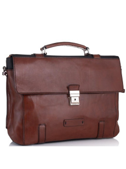 Уценка! Стильный мужской кожаный коричневый портфель Tiding Bag T0041-5