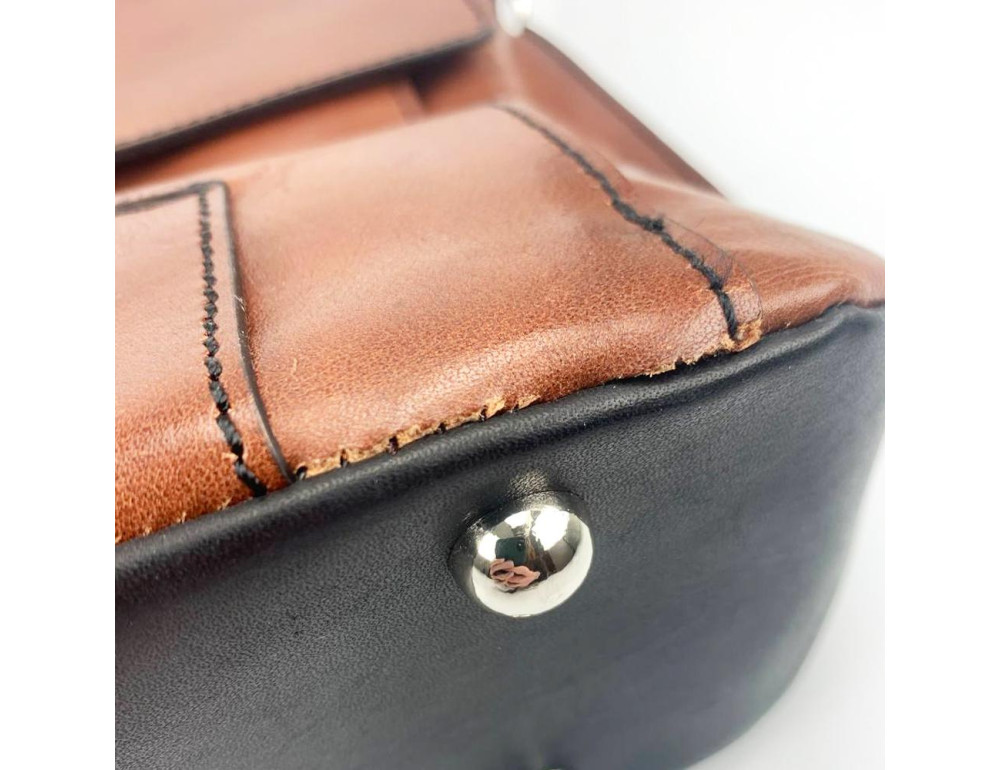 Уценка! Стильный мужской кожаный коричневый портфель Tiding Bag T0041-5 - Фото № 6