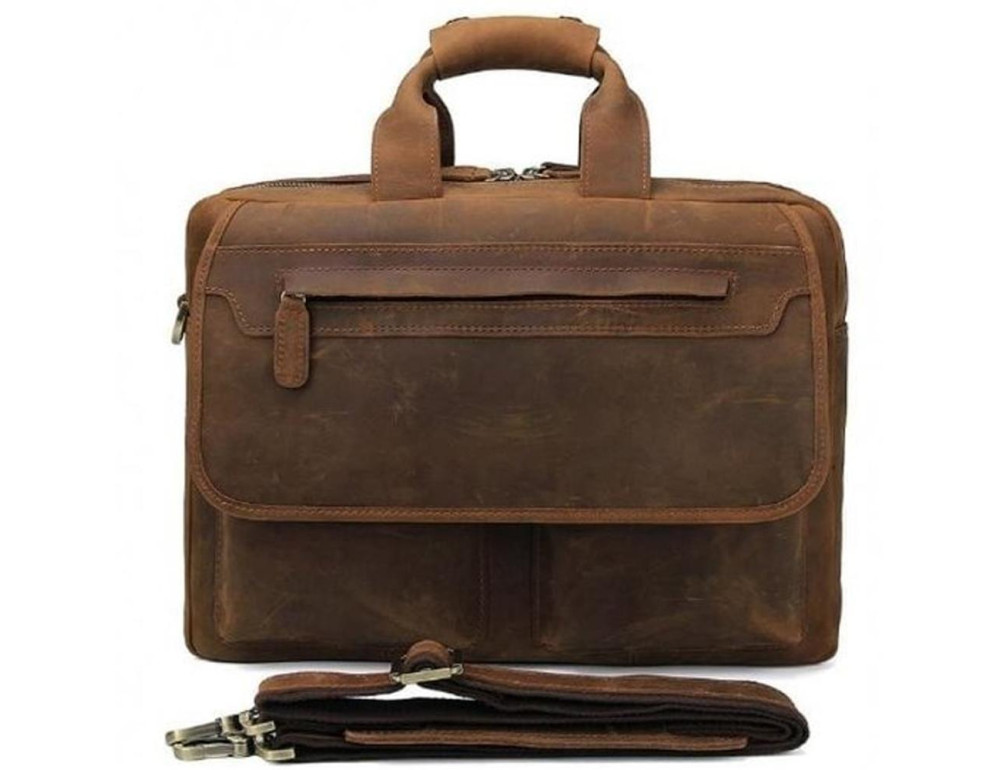 Сумка-портфель чоловіча шкіряна Tiding Bag T29523B - Фотографія № 3