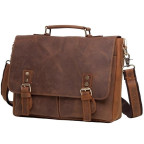 Мужской кожаный портфель TIDING BAG t0003 - Фото № 100