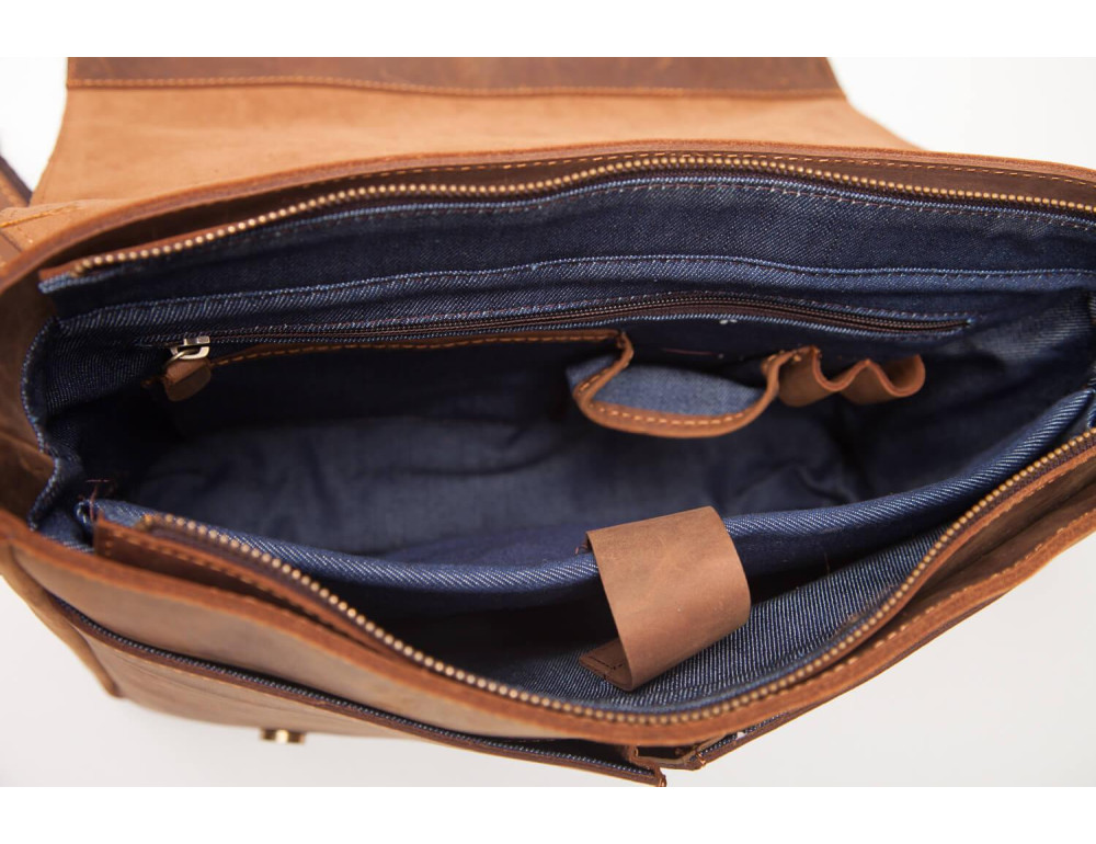 Мужской кожаный портфель TIDING BAG t0003 - Фото № 3