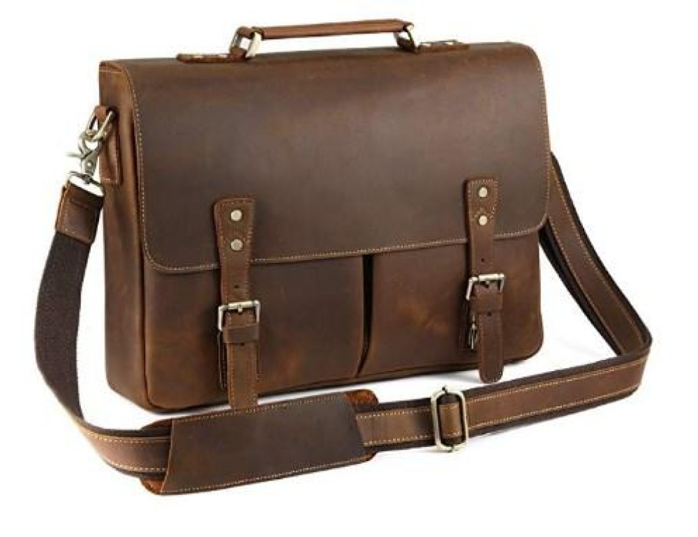 Міцний чоловічий шкіряний портфель з відділом для ноутбука TIDING BAG t0016 - Фотографія № 1 Міцний чоловічий шкіряний портфель з відділом для ноутбука TIDING BAG t0016 - Фотографія № 1