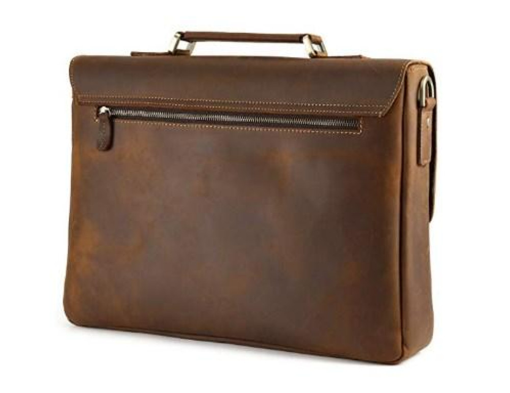 Міцний чоловічий шкіряний портфель з відділом для ноутбука TIDING BAG t0016 - Фотографія № 5