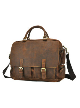 Містка чоловіча шкіряна сумка для ноутбука Tiding Bag t0017
