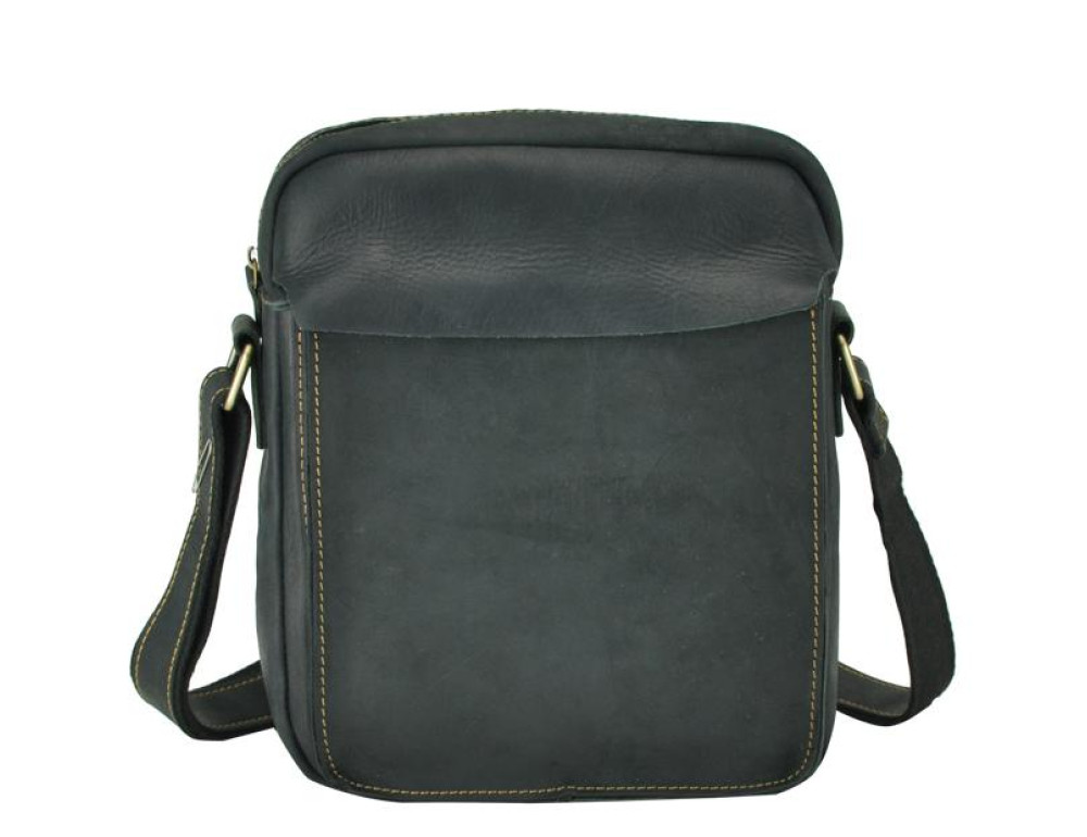 Мужская кожаная сумка через плечо crazy horse Tiding Bag t0022A - Фото № 2
