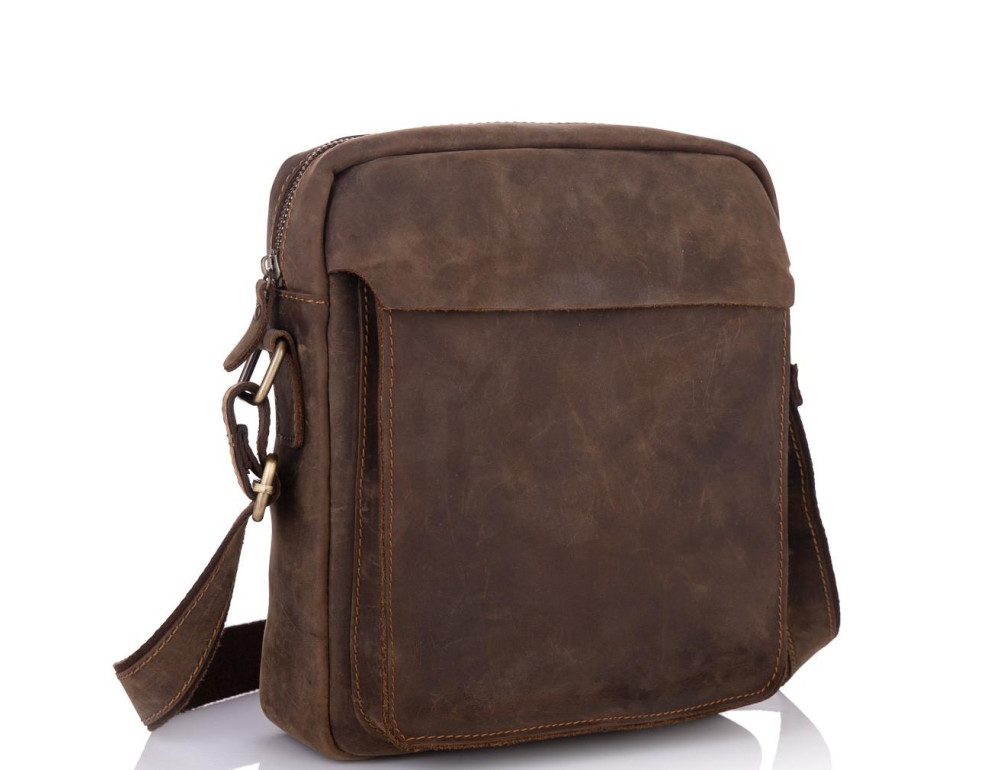 Мужская кожаная сумка через плечо в винтажном стиле Tiding Bag t0022R - Фото № 1 Мужская кожаная сумка через плечо в винтажном стиле Tiding Bag t0022R - Фото № 1