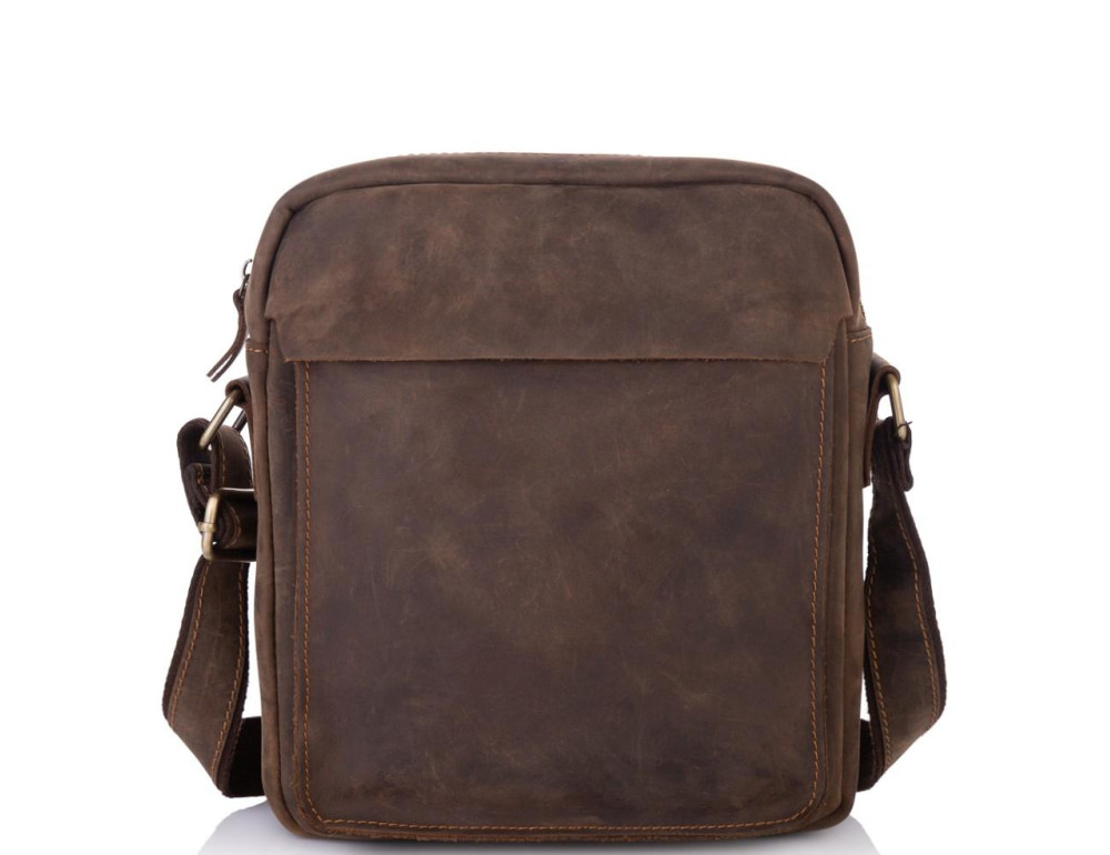 Мужская кожаная сумка через плечо в винтажном стиле Tiding Bag t0022R - Фото № 3