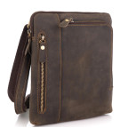 Сумка через плече чоловіча коричнева Tiding Bag t0030R - Фотографія № 100