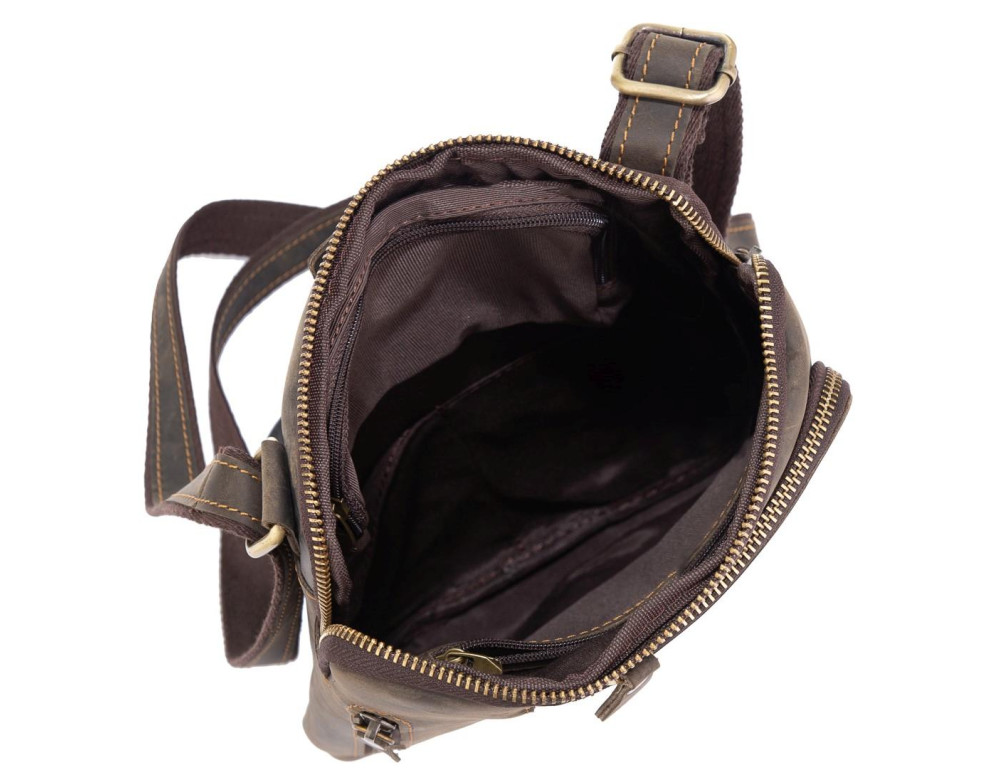 Сумка через плече чоловіча коричнева Tiding Bag t0030R - Фотографія № 4