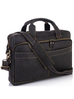 Деловая мужская кожаная сумка для ноутбука и документов Tiding Bag t0033A
