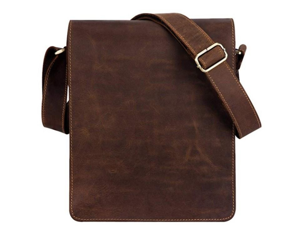Сумка-планшет мужская каркасная кожаная Tiding Bag t0034 - Фото № 4