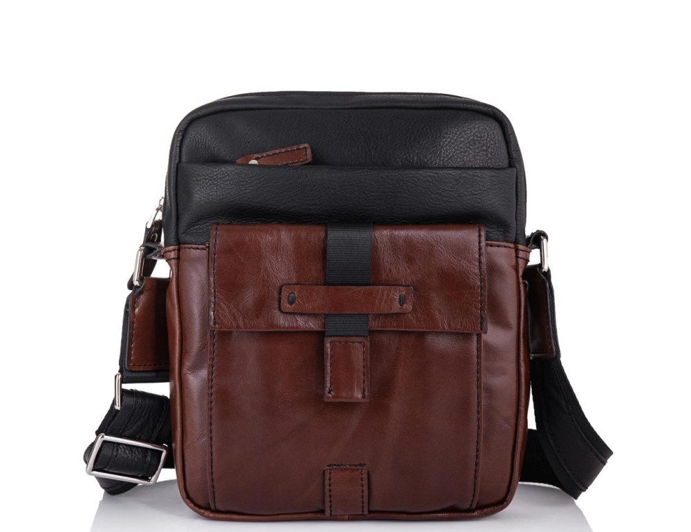 Мужская кожаная сумка через плечо Tiding Bag t0037 - Фото № 4