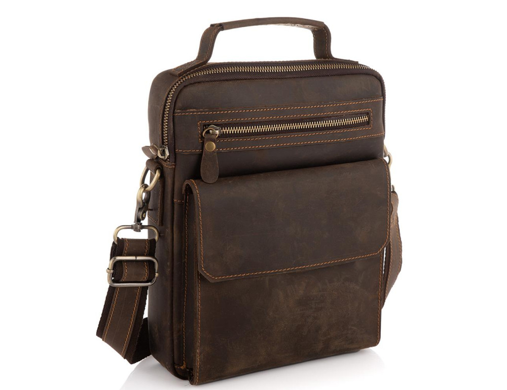 Мужская сумка через плечо из натуральной кожи с ручкой Tiding Bag t0038C - Фото № 1 Мужская сумка через плечо из натуральной кожи с ручкой Tiding Bag t0038C - Фото № 1