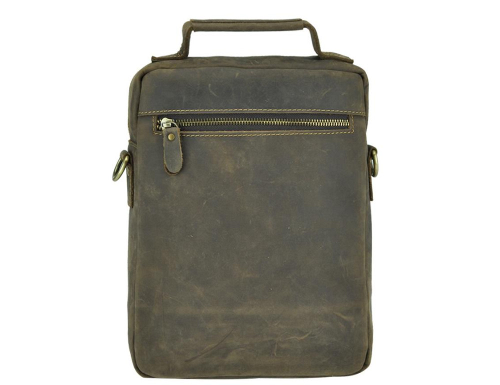 Мужская сумка через плечо из натуральной кожи с ручкой Tiding Bag t0038C - Фото № 3