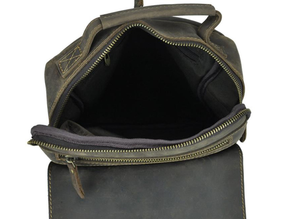 Мужская сумка через плечо из натуральной кожи с ручкой Tiding Bag t0038C - Фото № 4