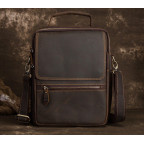 Сумка чоловіча через плече натуральна шкіра з ручкою Tiding Bag t0040 - Фотографія № 101